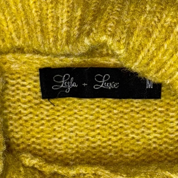 Lyla & Luxe Cozy Mustard Turtleneck Sweater - Picture 4 of 4
